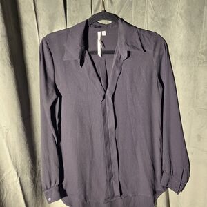 Bellatrix Black Long Sleeve Collared Tunic